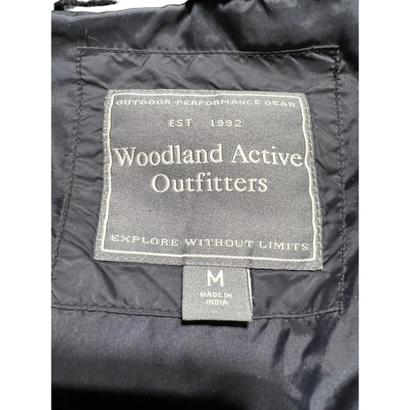 Women's Black Quilted Winter Coat Size Medium - Picture 4 of 8